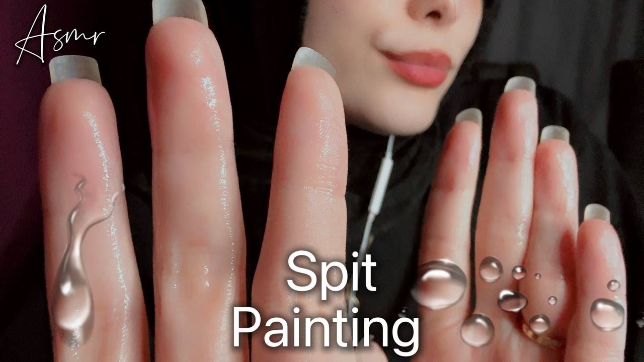 ASMR Spit Painting & Mo'uth sounds اصوات الفم لنوم عميق اي اس ام ار #asmr