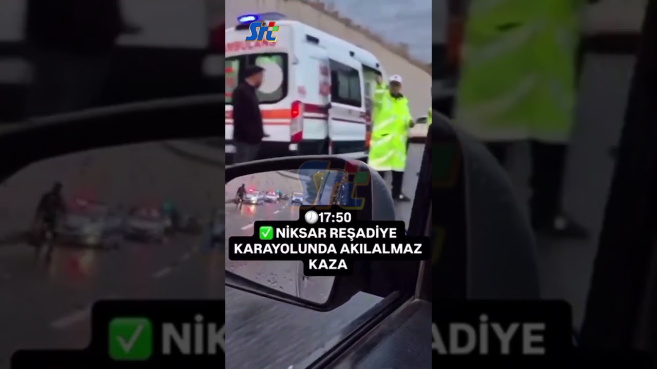 Tokat Niksar D-100 karayolunda kazada 2’si polis toplam 8 kişi yaralandı. 🚑 