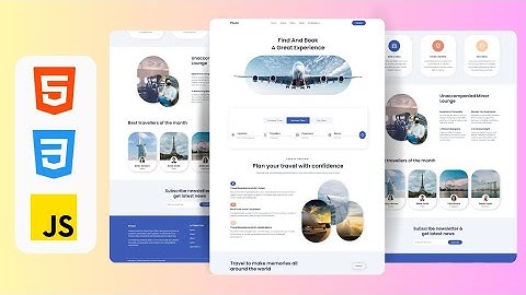 Responsive Flight Booking Website Using Pure HTML , CSS With Free Source Code