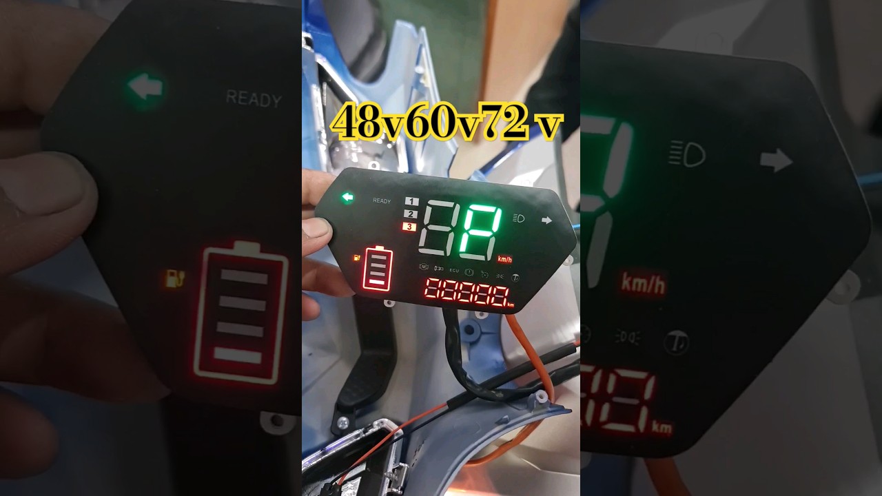Multi voltage ebike digital display |  odometer digital cluster 48v 60v 72v 