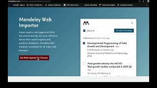 Getting started with Mendeley