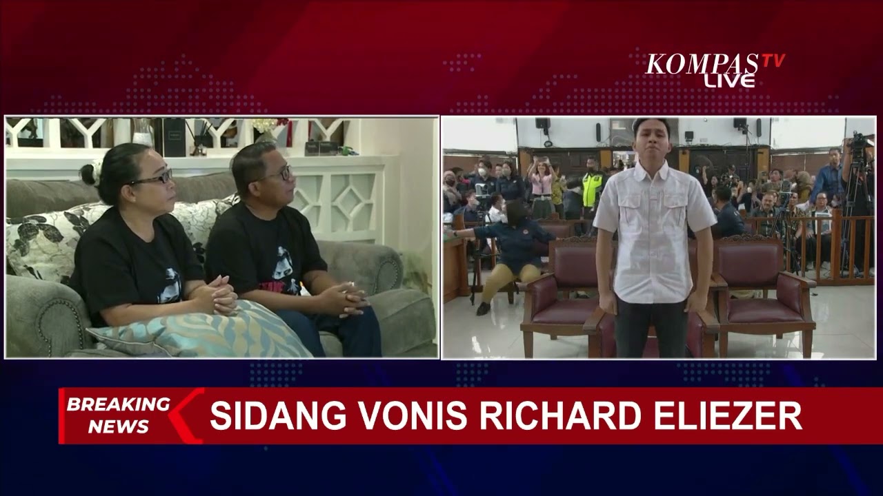 Detik detik Hakim Jatuhi Vonis 1 Tahun 6 Bulan untuk Richard Eliezer!