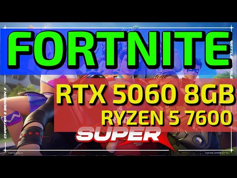 Náhled FPS testu Fortnite na RTX 5060 8GB a Ryzen 5 7600