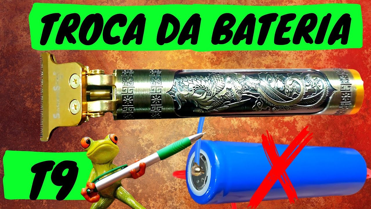 MAQUINA DE CORTAR CABELO VINTAGE T9 TROCA DA BATERIA FÁCIL