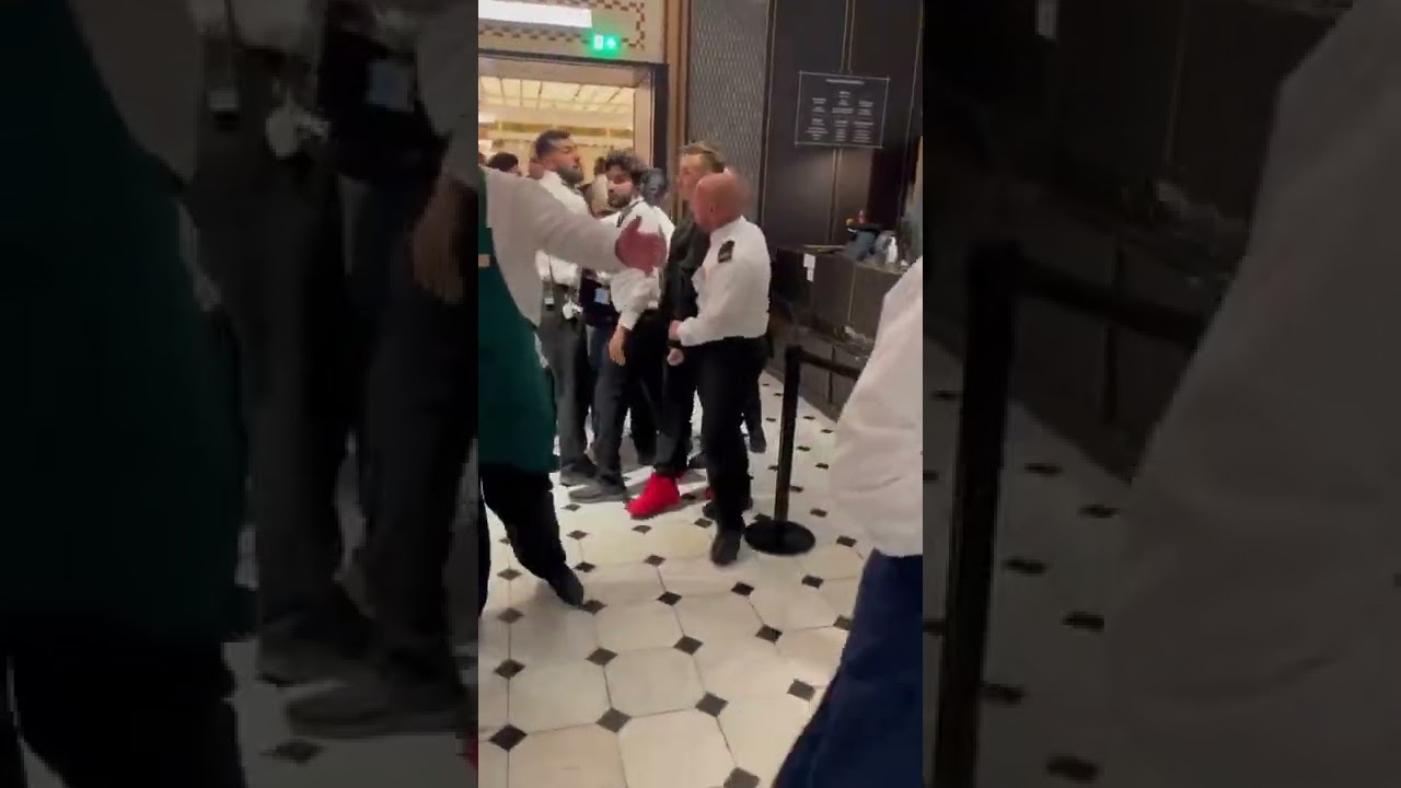 Animal Rebellion disrupted Harrods by pouring bottles of milk onto the floor