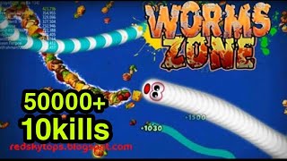 FASTEST 50000+ IN 4min in WORM ZONE  || worm killer|| screenshot 5