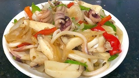 #vlog9 || Mực Mai xào Hành Tây Ớt Chuông đơn giản ngon cho gia đình.