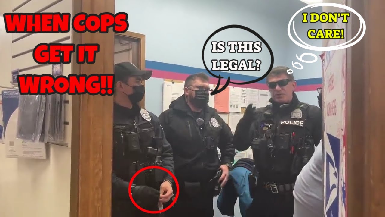Cops Glove Up For Illegal Trespass | WHen Cops Don't Know The Law - YouTube