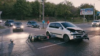 В Днепре На Космической Мотоциклист Врезался В Hyundai Мужчину Госпитализировали