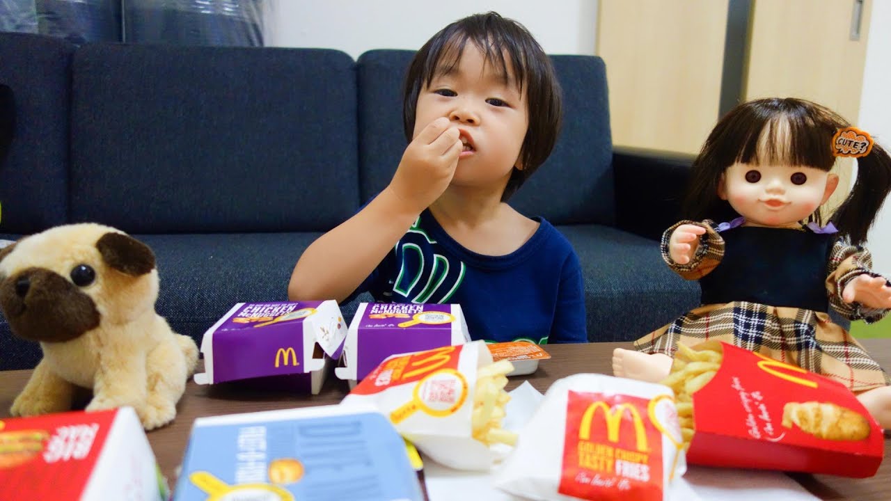 マクドナルド ぽぽちゃんとハッピーセット食べたよ！レオ★スマイル