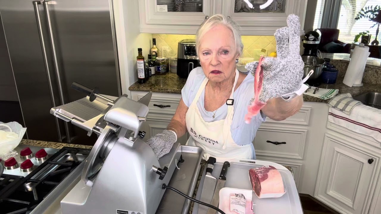 Slicing Beef and Onions with the Beswood 220 Meat Slicer for Philly Cheesesteak