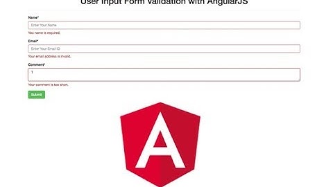 User Input Form Validation with AngularJS