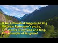 Oh, For a Thousand Tongues to Sing (Tune: Lyngham - 5vv) [with lyrics for congregations]