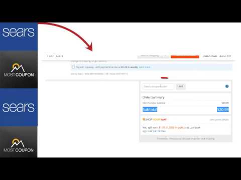 how to use Sears discount codes