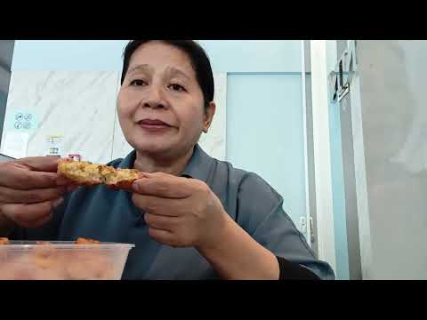 Mukbang with Banana Fritters & corn Fritters with prawns#aidagrace