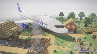 Boeing 737 Destroys a Minecraft Village in Teardown screenshot 5