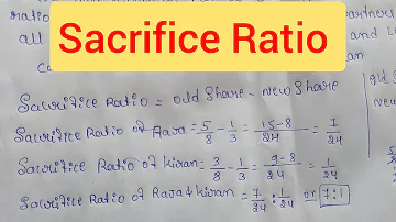 2nd puc sacrifice ratio 6 marks problem in kannada