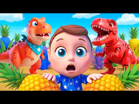 Cinco Pequenos Dinossauros | Resgatar Dinossauros Fofos | Canções Infantis | Bima Português