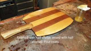 Slideshow of me making the Wood Whisperer, Marc Spagnuolo, Pizza Peel followed by his wife Nicole