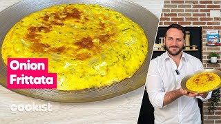 Onion frittata: an easy and delicious idea for dinner!