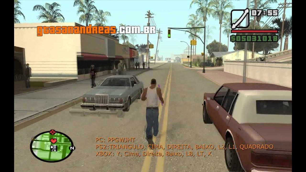 Código para deixar o CJ magro e fraco no GTA San Andreas 