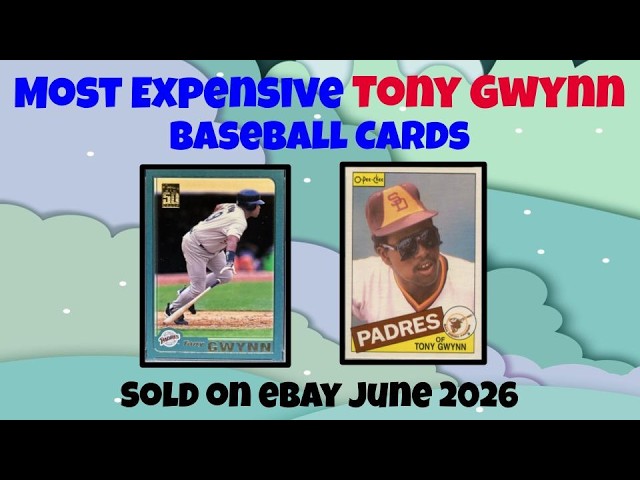 Tony Gwynn Most Expensive eBay Sales Baseball Cards (June 2026