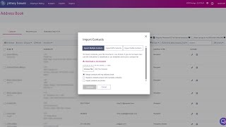 Importing contacts in PitneyShip