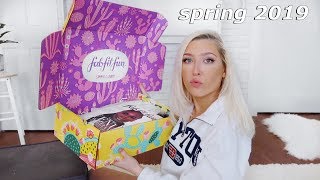 fabfitfun unboxing spring 2019!! | feat. day in my life vlog | sophia williamson