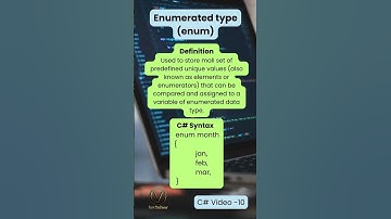 Enumerated | enum type with c# syntax| C# Tips and Tutorials