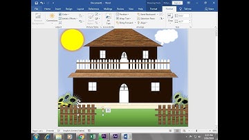 LESSON # 20 How To Make Beautiful House using shape on ms word hindi