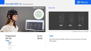 Versatile EEG 16 - Mobile and wireless semi-dry EEG with 16 channels tutorial set up