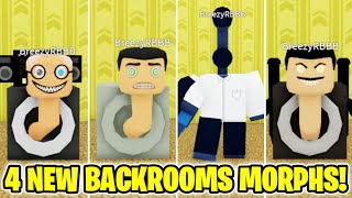 How to get ALL 4 NEW BACKROOMS MORPHS in Backrooms Morphs (ROBLOX)