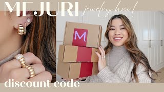 Huge Mejuri Jewelry Haul | Puffy Charlotte Collection and Diamond Pieces  influencer discount code