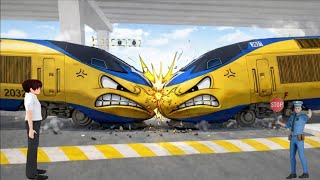 3D Driving Class Train Crash Simulation 🚆💥 | Extreme Accident Gameplay | GaMiNg WiTh CaR screenshot 4