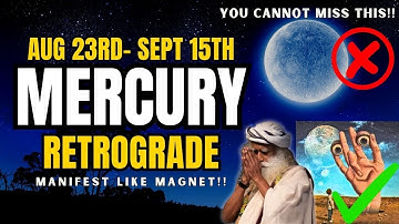 ✅WARNING! September 2023 Mercury Retrograde | Protect Your Energy Doing This | Virgo August 2023