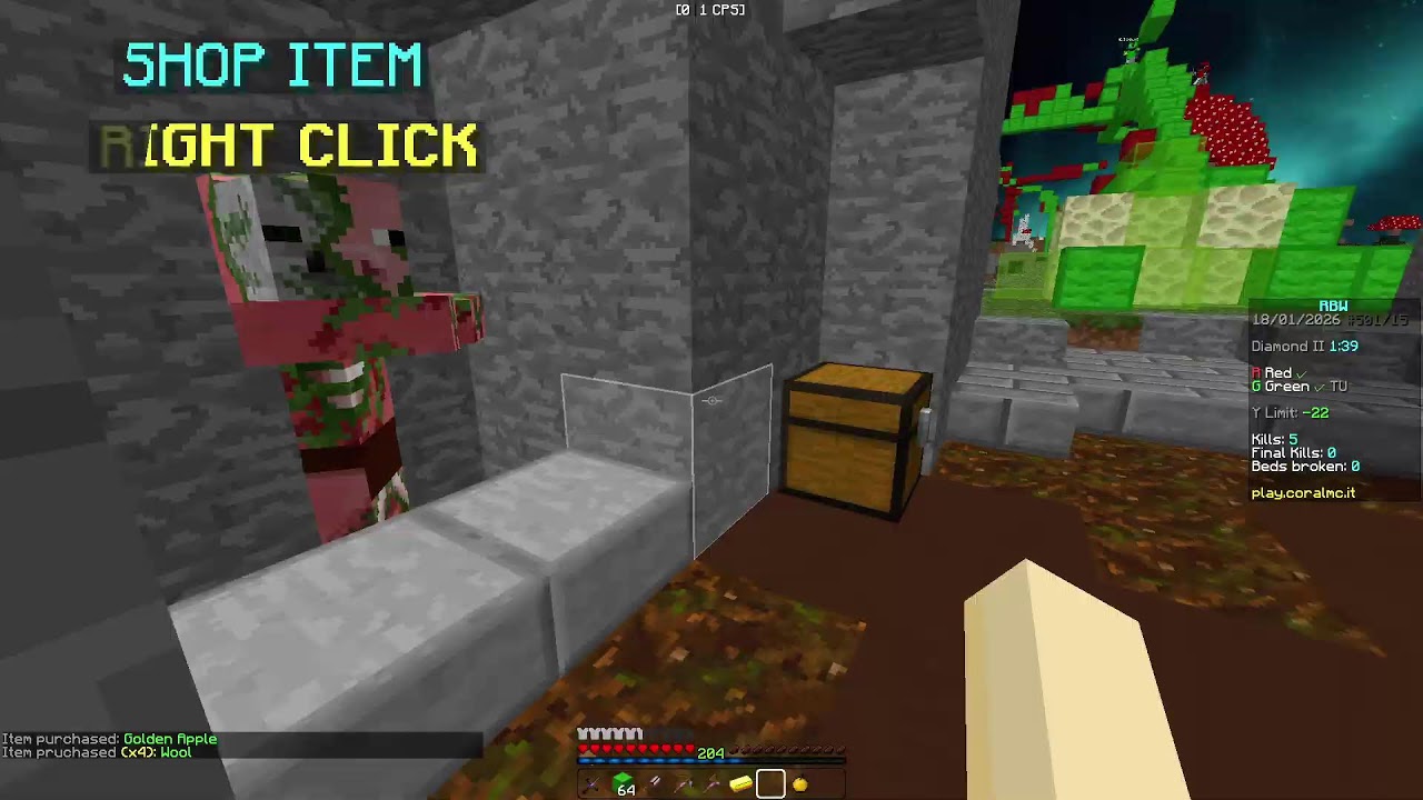 Ranked Bedwars CoralMC [LIVE]