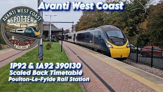 Avanti West Coast 390130 Run's Scaled Back Timetable To Blackpool & London At Poulton-Le-Fylde