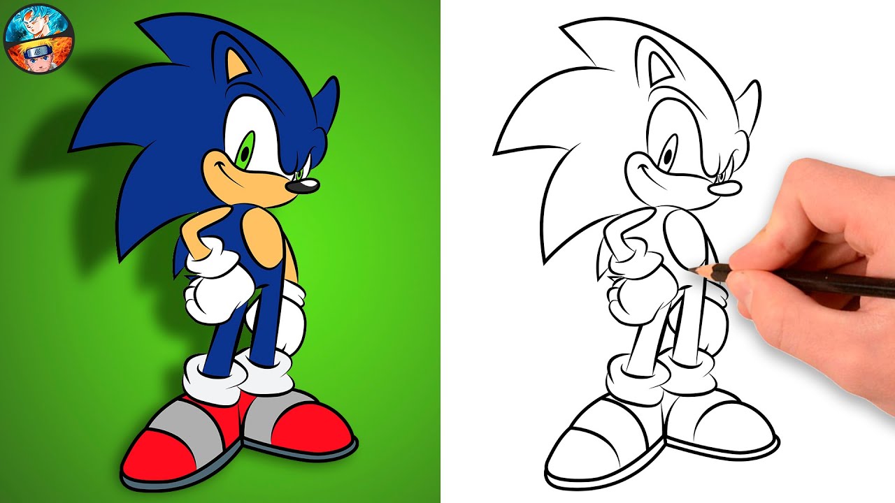 Para Colorir Sonic FNF para crianças Imprimir Grátis