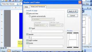 Famous PowerPoint 2003 Tutorial Set the Header & Footer for Notes & Handouts Microsoft Training Lesson 22.3 Profile