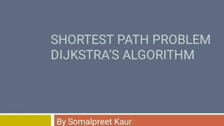 Shortest Path Problem | Dijkstra's algorithm | Graph Theory | Discrete Mathematics