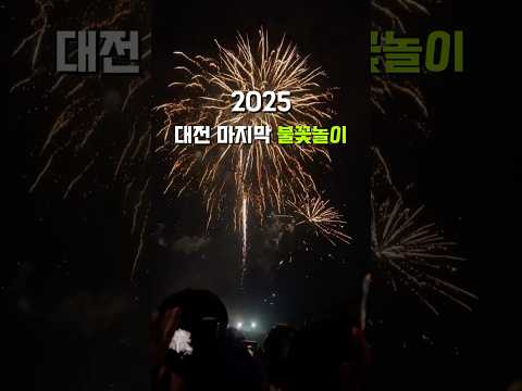 2025 대전 마지막 불꽃놀이🎇 #대전축제 #대전놀거리 #대전먹거리