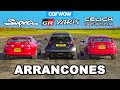 Toyota Supra MK4 vs GR Yaris vs Celica GT-Four: ARRANCONES