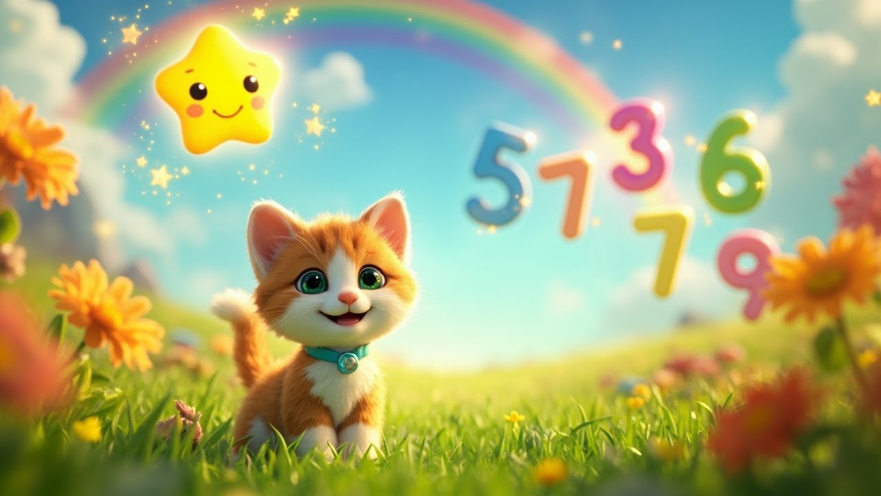 Kitty Cat’s Rainbow Counting Song | Color & Number Nursery Rhyme for Kids