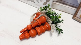 DIY Carrot from Wood Pieces from around the Craft Room🥕