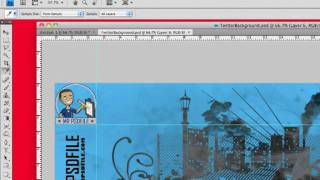MrPSDfile Photoshop Tutorial - How to Make a Twitter Background
