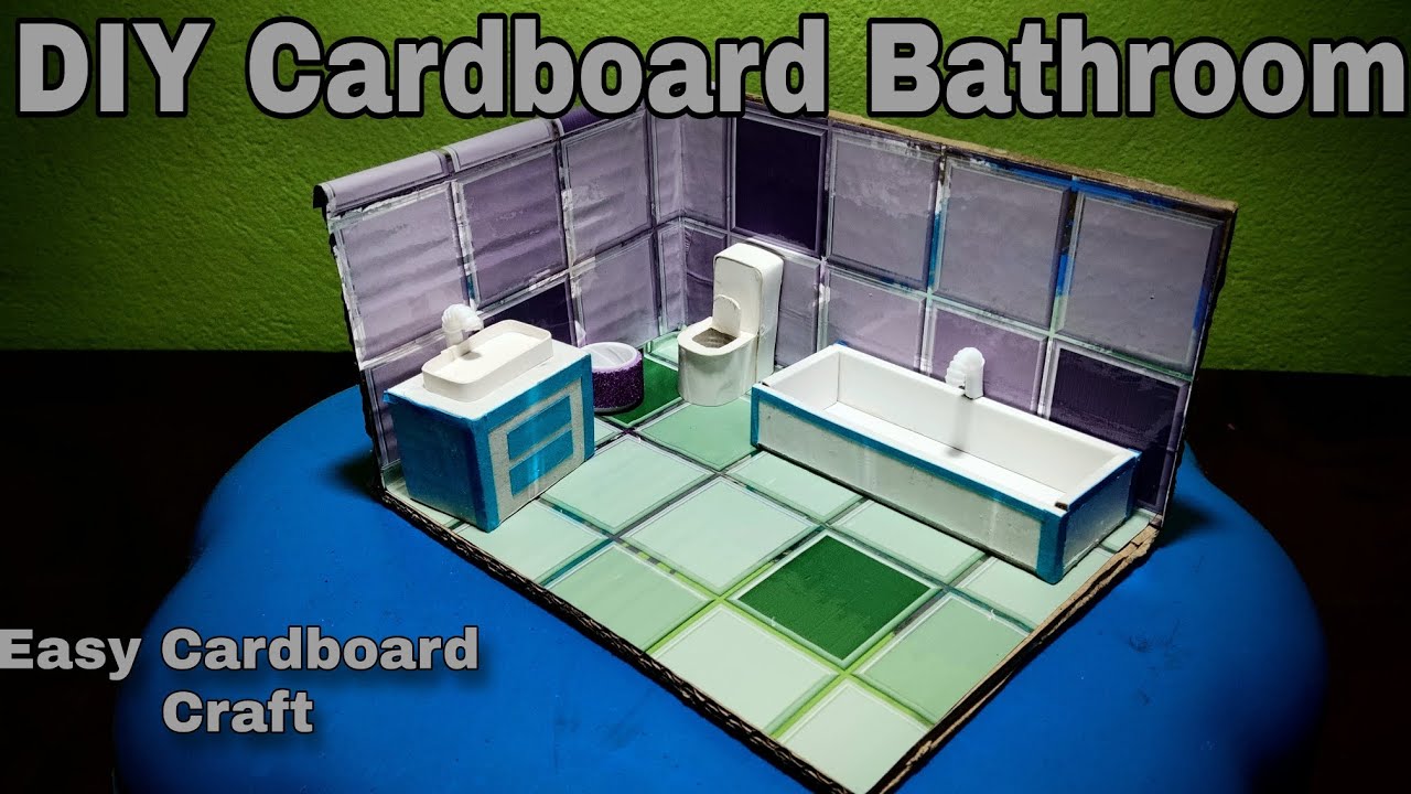 How to make bathroom with Cardboard | arts and crafts ides with ...
