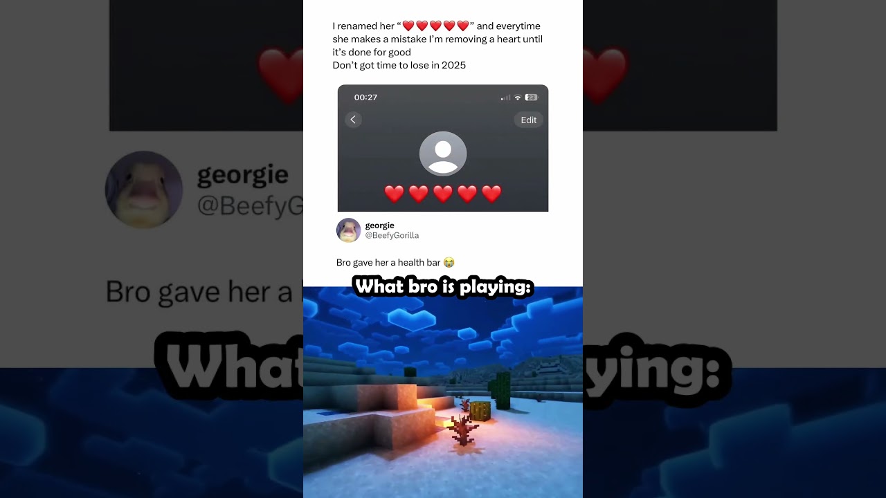 Bro gave her a health bar 💀