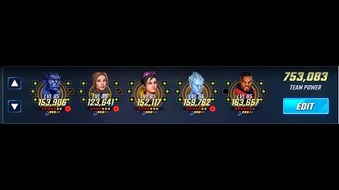 Marvel Strike Force (MSF), Doom Raid 2.3 Mutant Mission Node 1 - 753k Team (G13 Kitty)