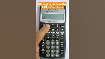 Changing Mode in BA II Plus calculator for CFA candidates #shorts