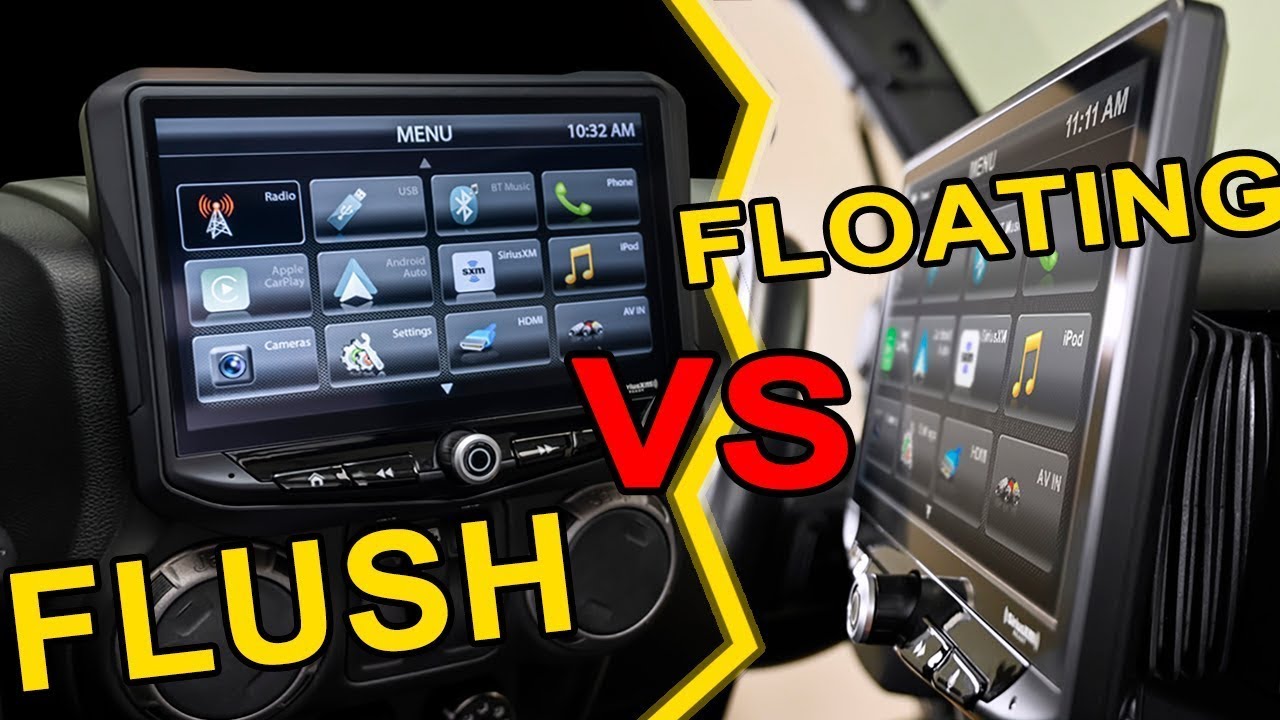 FLUSH vs FLOATING Mount: Jeep Wrangler JK/JKU Stinger HEIGH10 Radio Upgrade Options | 4K Comparison